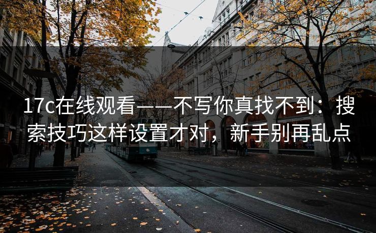 17c在线观看——不写你真找不到：搜索技巧这样设置才对，新手别再乱点